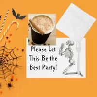 Praying Skeleton Halloween Laminated Placemat