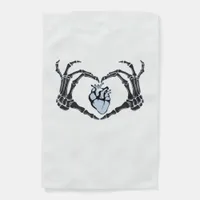 Skeleton Heart Hands Clean Graphic Mood Garden Flag