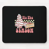 Tis The Season Christmas Tree Groovy Retro Debbie  Mouse Pad
