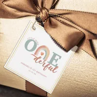 Boho Rainbow Onederful Favor Tags – Watercolor Gir