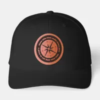 Inspirational Quote Those Who Roam ... Leather Patch Hat