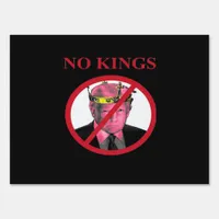 No Kings Anti Creative Graphic Style Sign