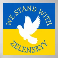 Ukraine Flag | I Stand with Zelenskyy Poster