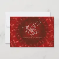 Red Bubbles Abstract Art Thank You Note Invitation