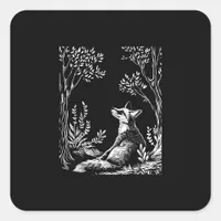 Cottagecore Forestcore Goblincore Forest Woodland Square Sticker