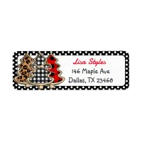 Buffalo Plaid Christmas Label