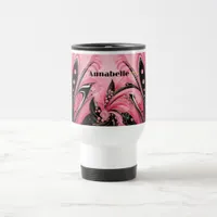 Pink and Black Art Deco Plume Mug