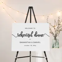 Simple Wedding Rehearsal Dinner Welcome Sign