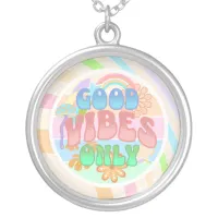 Good Vibes Only | Retro Vintage  Silver Plated Necklace