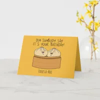 Funny Dim Sum Foodie Birthday Food Pun Card