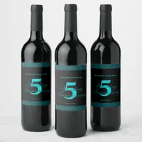 5th Wedding Anniversary Custom Wine Label