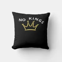 No Kings Classic Retro Cool Throw Pillow
