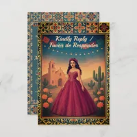 Quinceañera Reply | Tarjeta de Respuesta RSVP Card