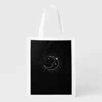 Whimsigoth Starry Night Moon Witchy Classic Grocery Bag