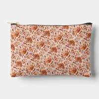 Abstract Floral Watercolor Autumn Colors Small Accessory Pouch