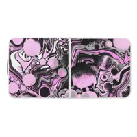 Pink and Black marble Fluid Art    Beer Pong Table