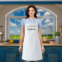 Private chef name script apron