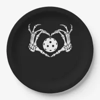 Halloween Pickle Skeleton Heart Hands Paper Plates
