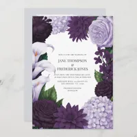Midnight Orchid, Velvet Aubergine & Misty Mauve Invitation