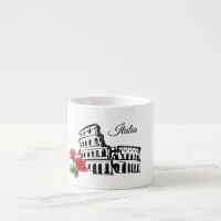 *~* Colosseum and Rose Italy Italia Espresso Cup