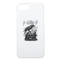 Funny F-Caw-F Crow Funny Halloween Retro Classic iPhone 8/7 Case