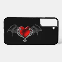 Goth Heart with Bat Wings  Samsung Galaxy S22+ Case