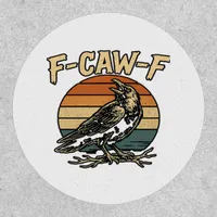 Humor Gothic F Caw F Funny Crow Creative Style Patch