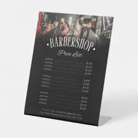 Professional Black Men Salon Barbershop Price List Pedestal Sign