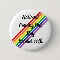 National Coming Out Day October 11th Button