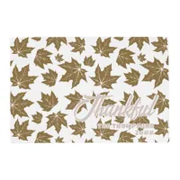 Maple Leaves Thankful Thanksgiving Brunch Dinner Placemat