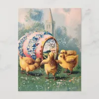 Vintage Easter Chicks Postcard