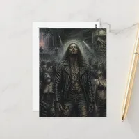 Punk Rock Goth Jesus at the Party Postcard