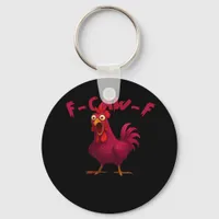 F-Caw-F Funny Chicken Humor Rooster Meme Creative  Keychain