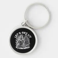 Let's Get Lit Christmas Christmas Celebration Keychain