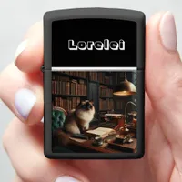 Ragdoll Cat in Library Zippo Lighter