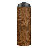 Halloween Royal Floral Damask Thermal Tumbler
