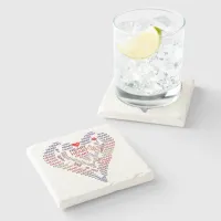 Words of Heart Marble Stone Coaster