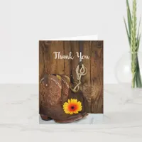 Cowboy Boots, Daisy, Horse Bit Western Thank You
