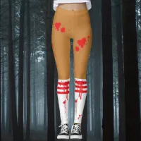 Zombie Cheerleader Blood Splattered Leggings