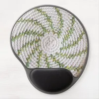 Gel Mousepad - White and Green Spiral