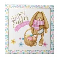 Happy Easter Everybunny ID640 Ceramic Tile