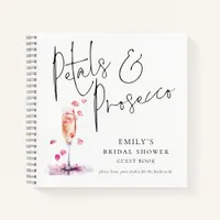 Elegant Petals Prosecco Bridal Shower Guest Book