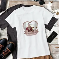 Best Grandma Ever  Cute Rose Gold Heart Photo Gift T-Shirt