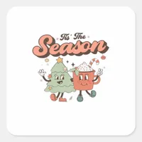 Tis The Season Creative Style Cute Design Square Sticker
