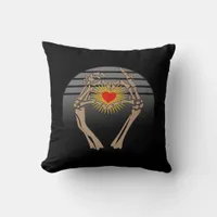 Skeleton Hands Making A Heart Classic Throw Pillow