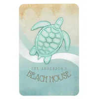 Beach House Nautical Turtle Aqua Blue ID623 Magnet