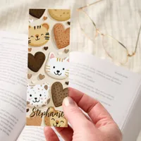 Cute Kawaii Animal Face Cookies Personalized Bookmarks