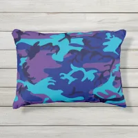 Blue and Purple Camouflage 12x16 Outdoor Pillow