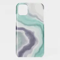 Turquoise, Blue and White Marble iPhone 11 Case