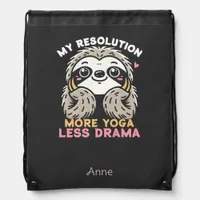 Sloth Yoga Drawstring Bag - More Yoga Less Drama